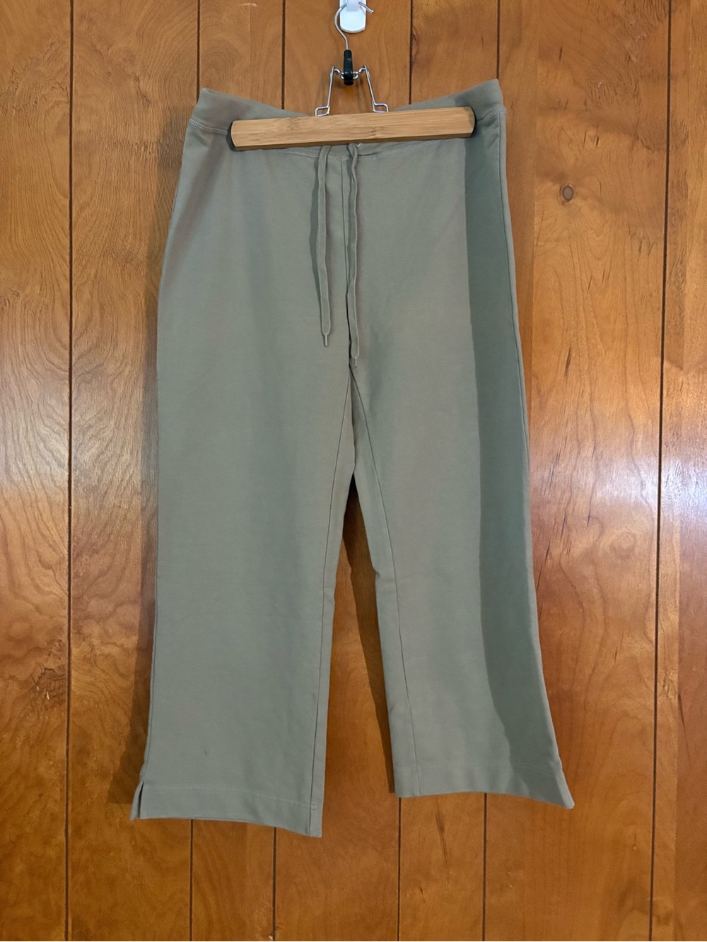 GAP Olive Green Wide-Leg Drawstring Capris